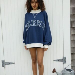 ISO Navy and White Women's Parke Sweatshirt